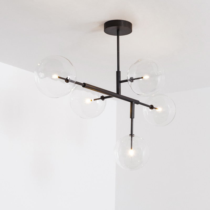 Aero 5-Light Modern Brass Chandelier