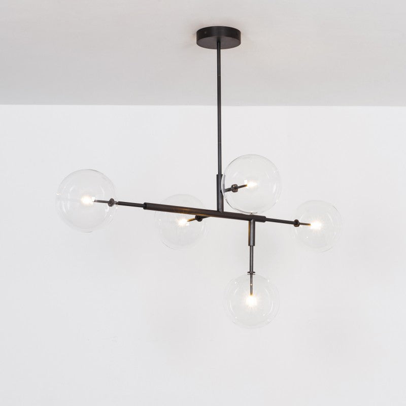 Aero 5-Light Modern Brass Chandelier