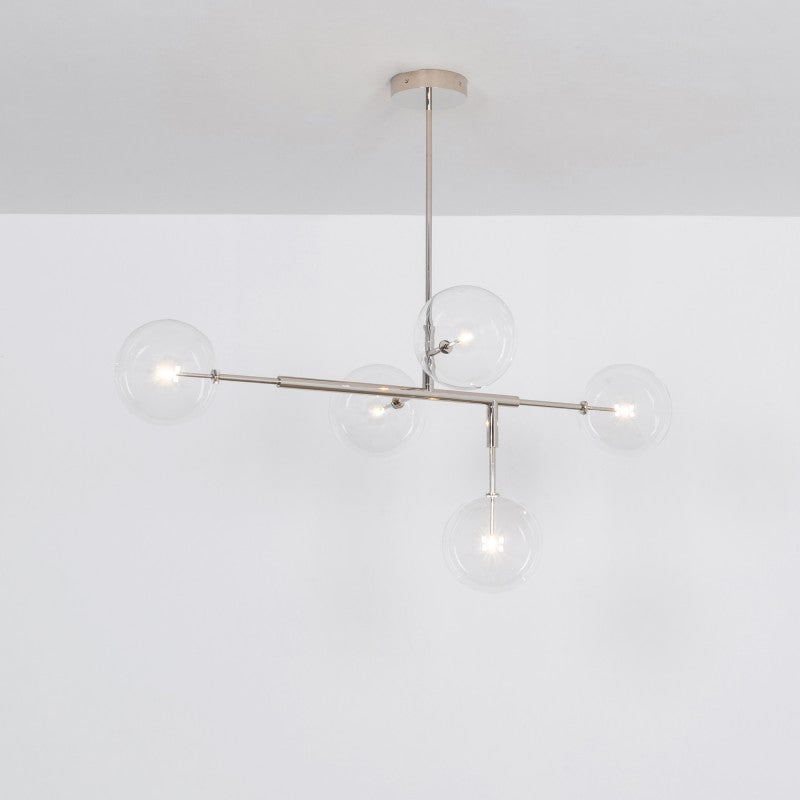 Aero 5-Light Modern Brass Chandelier