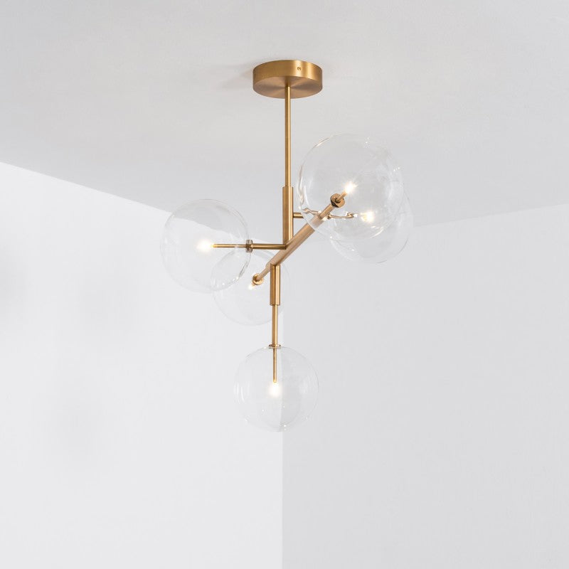 Aero 5-Light Modern Brass Chandelier