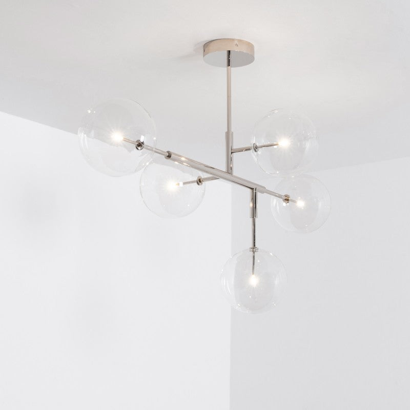 Aero 5-Light Modern Brass Chandelier