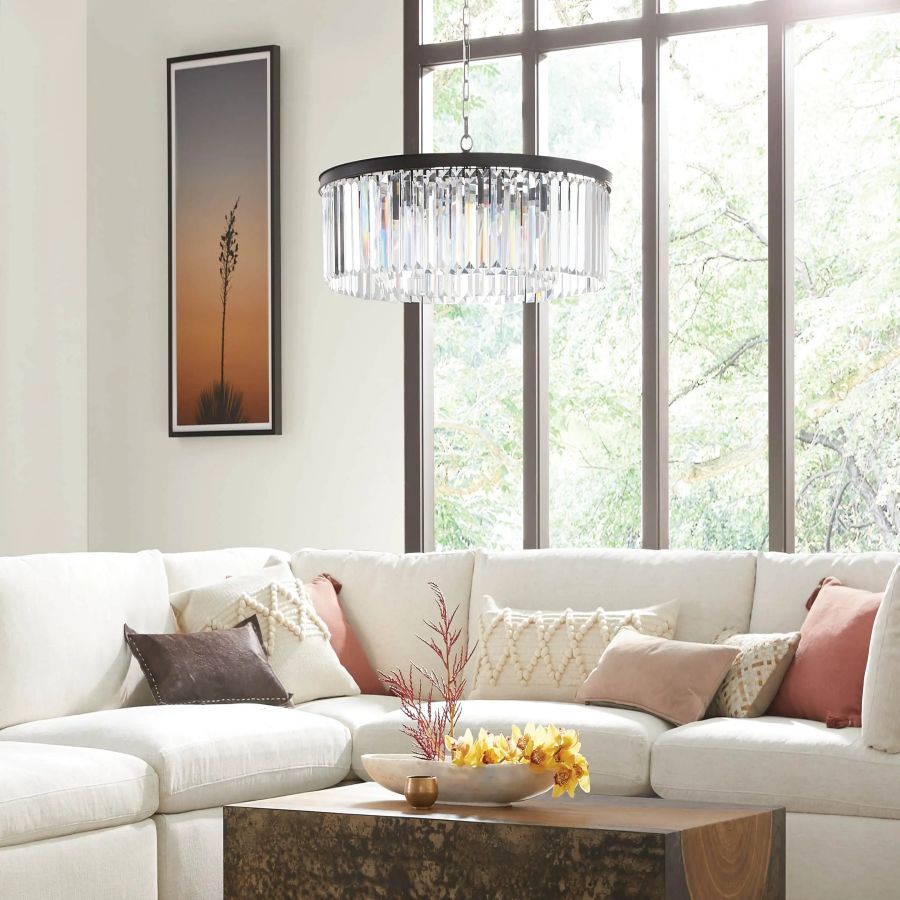 Lierand Round Glass Chandelier