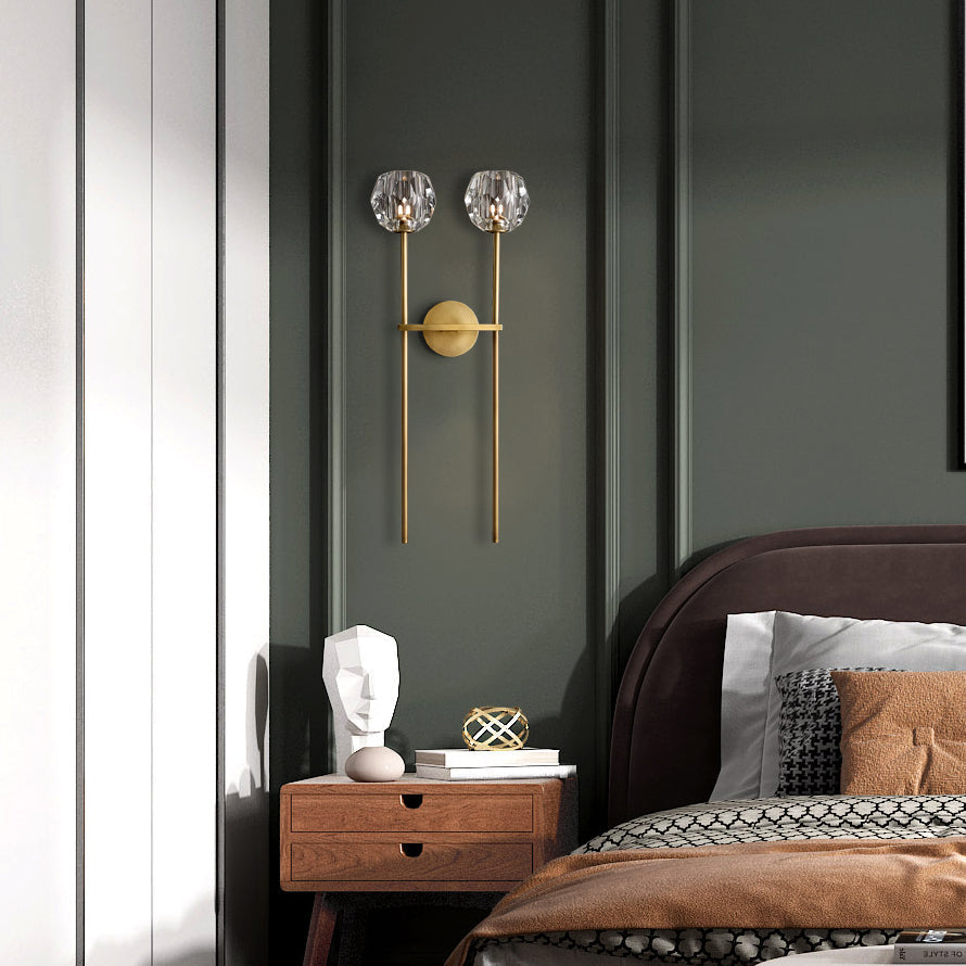 Bouble De Crystal Ball Double-Head Wall Sconce