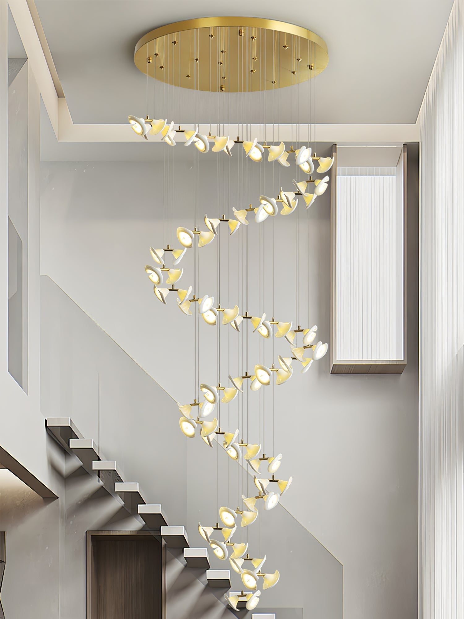 Blossom Double Horn Chandelier