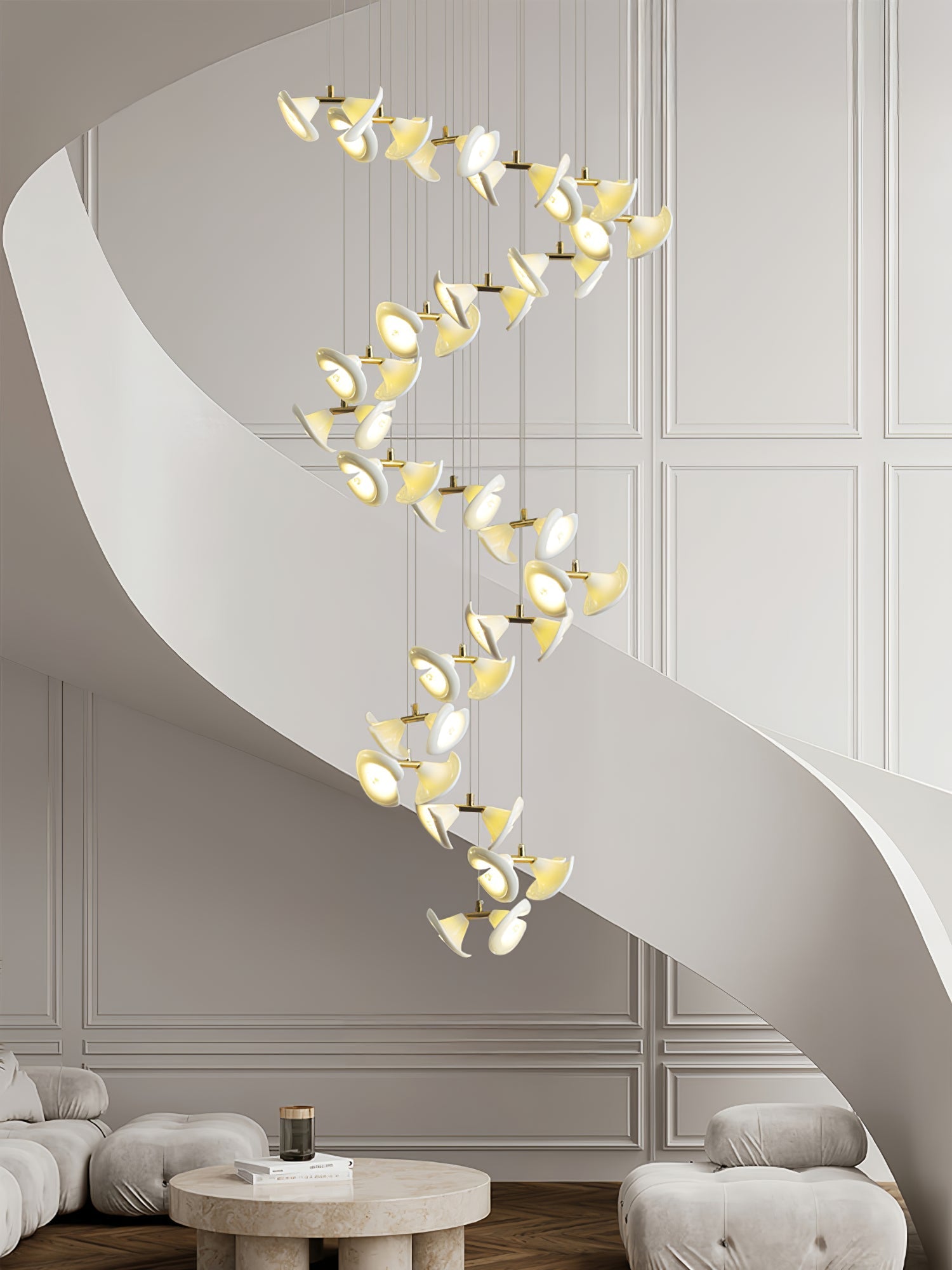 Blossom Double Horn Chandelier