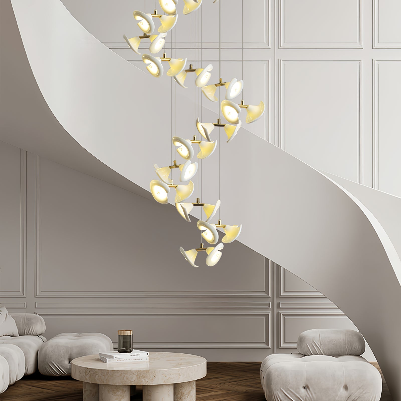 Blossom Double Horn Chandelier