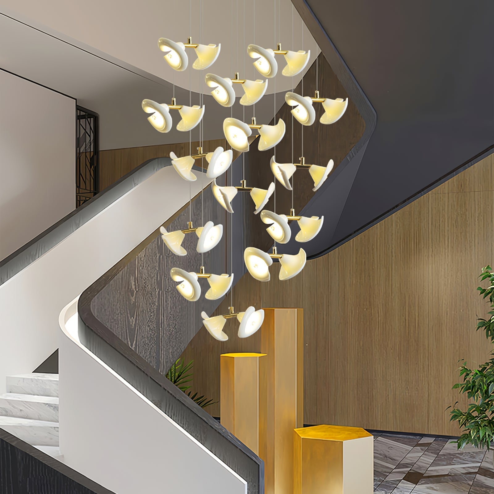 Blossom Double Horn Chandelier