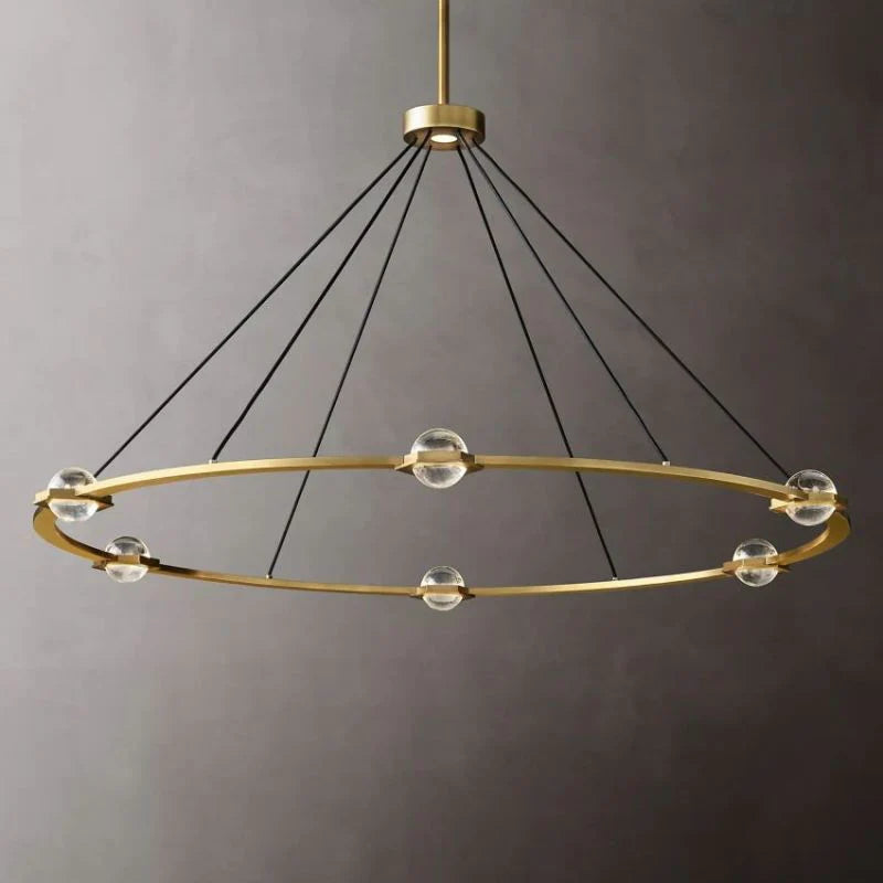 Eclatanty Crystal Ball Round Chandelier 60"
