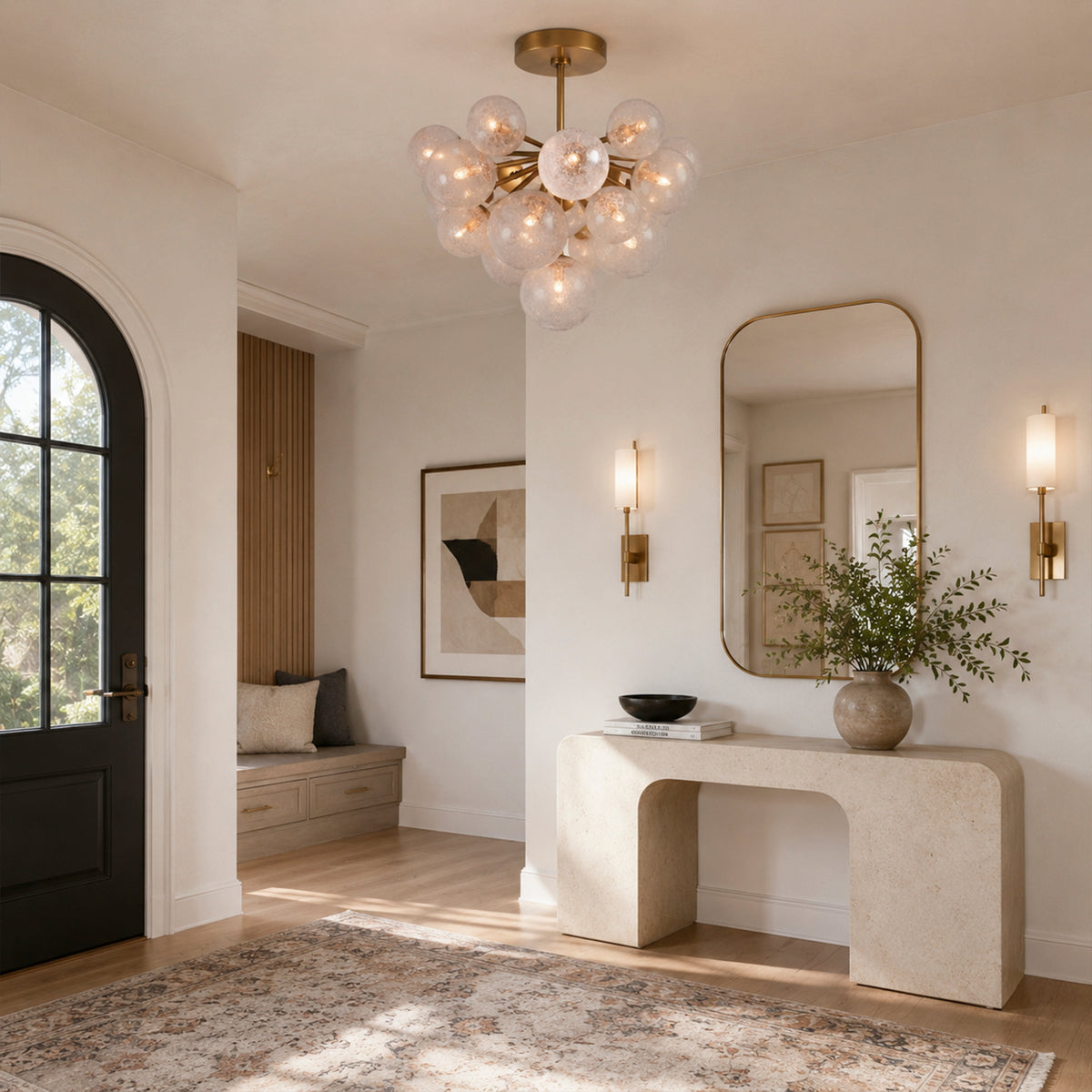 Mardena Textured Glass Chandelier