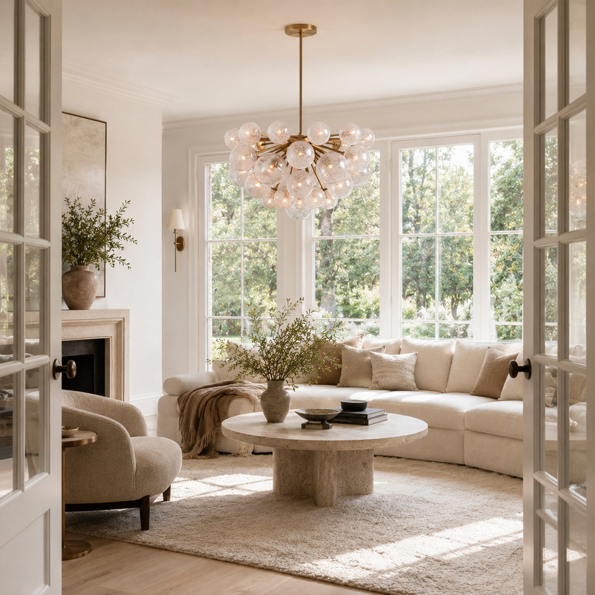 Mardena Textured Glass Chandelier