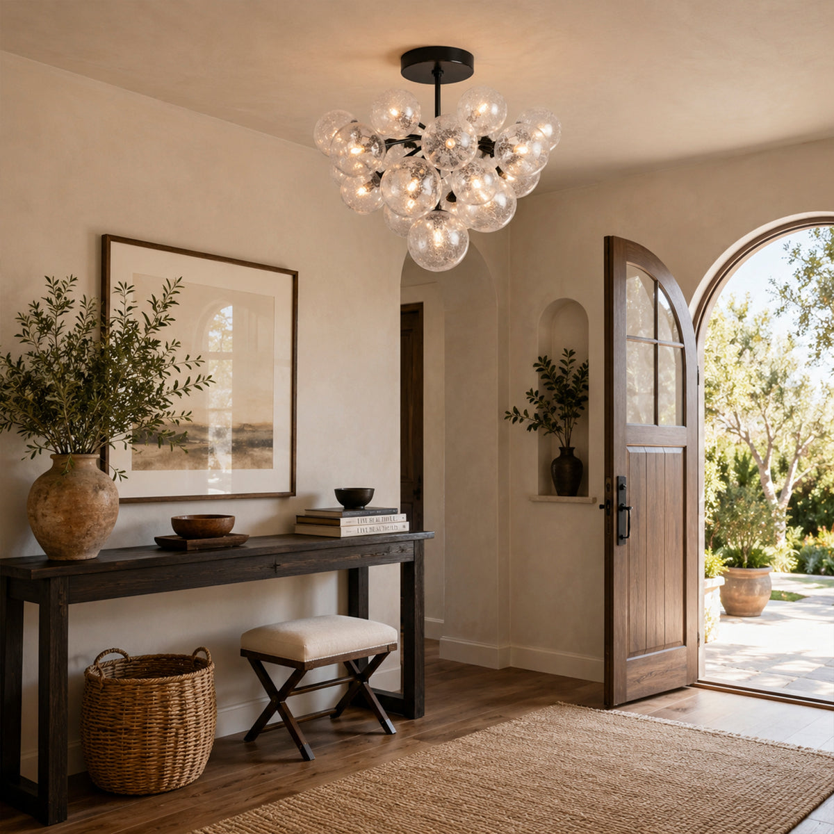 Mardena Textured Glass Chandelier