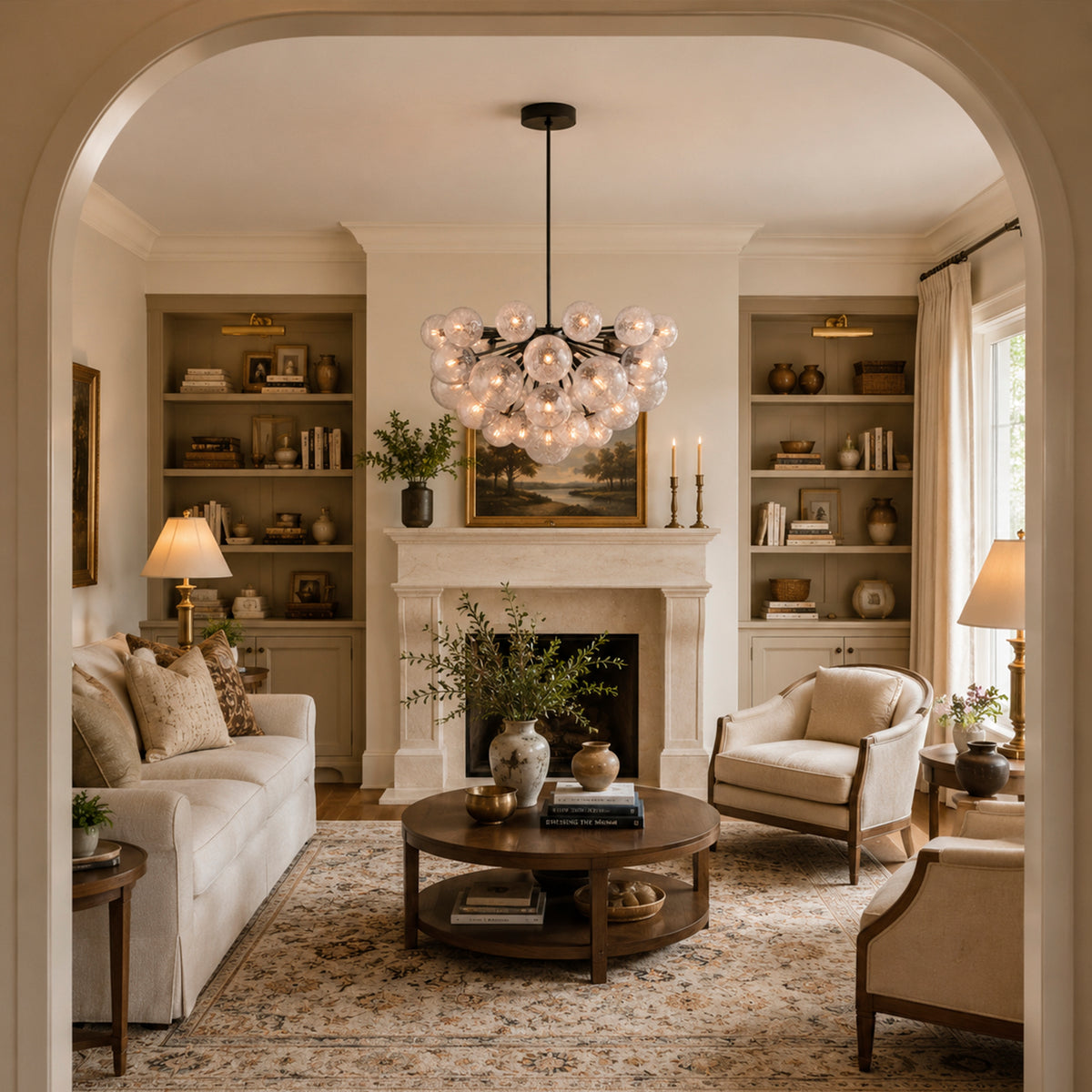 Mardena Textured Glass Chandelier