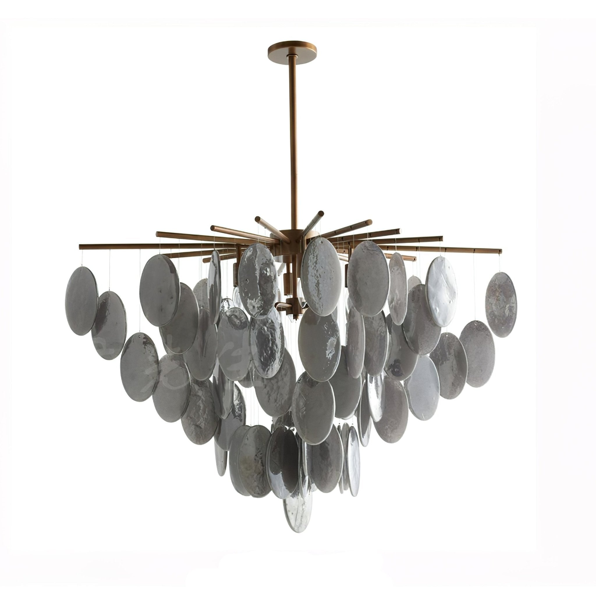 Cascading Glass Disc Chandelier