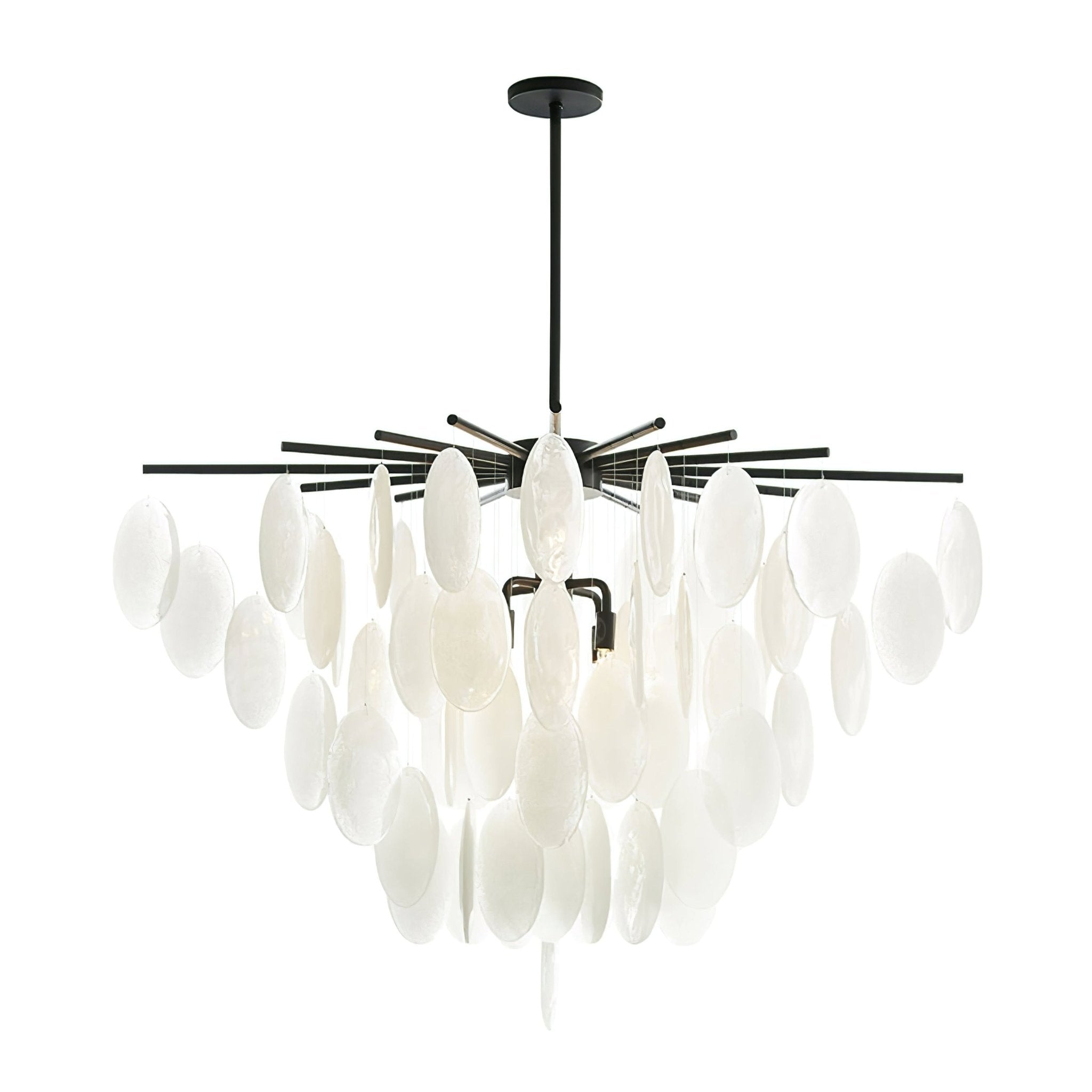 Cascading Glass Disc Chandelier