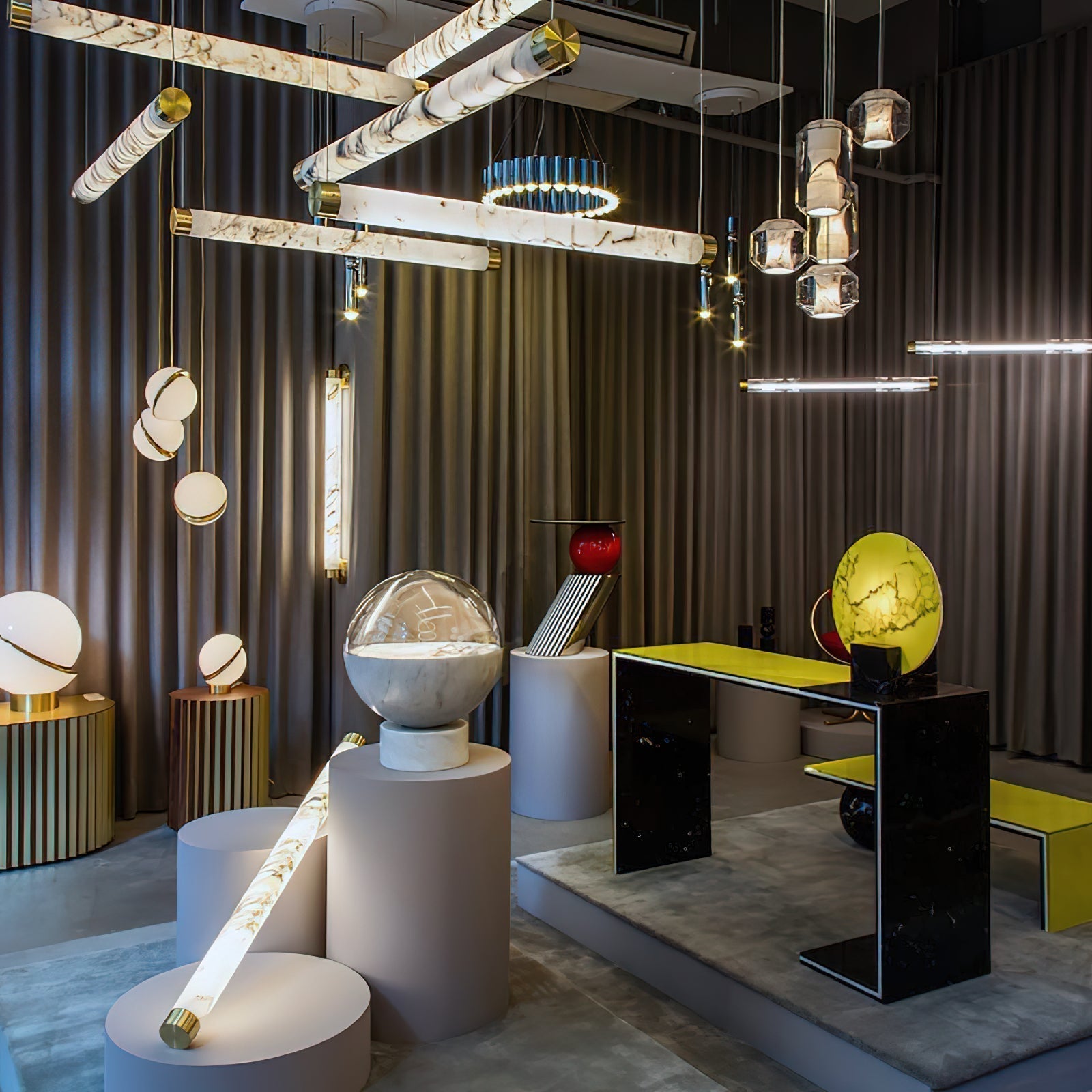 Glass Alabaster Pendant Lamp