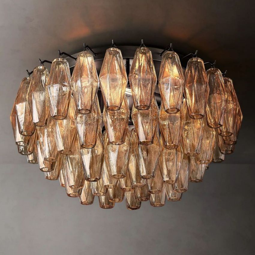 Chiaray  Smoke Glass Flushmount 22"