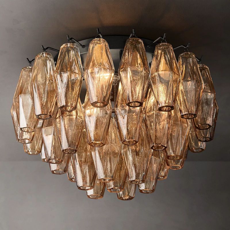 Chiaray Clear Glass Flushmount 17"