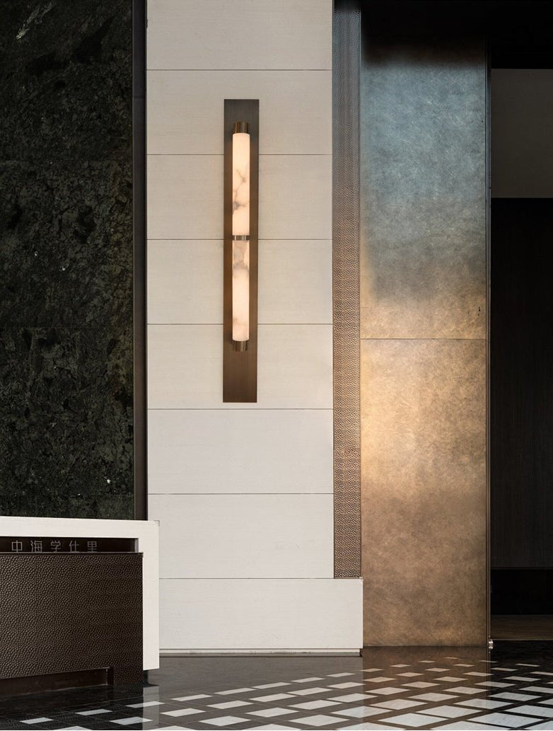 Columnar Alabaster Sconce