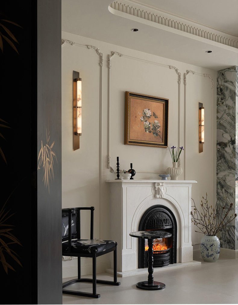 Columnar Alabaster Sconce