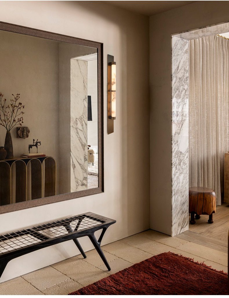 Columnar Alabaster Sconce