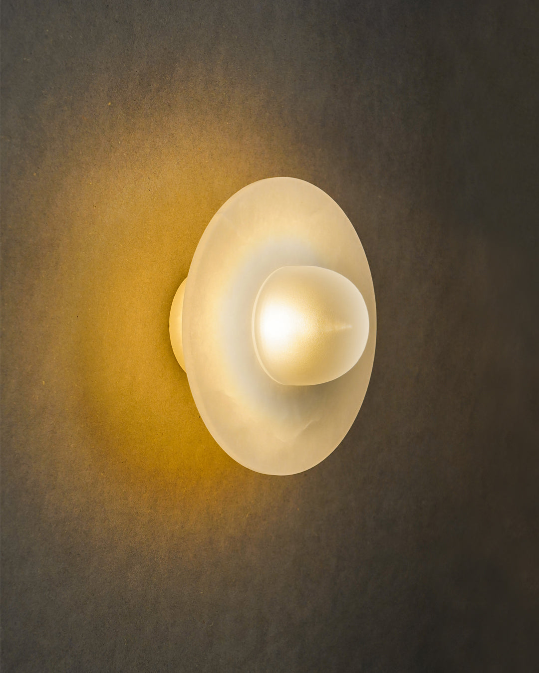 Alba Simple Alabaster Wall Light, 15cm