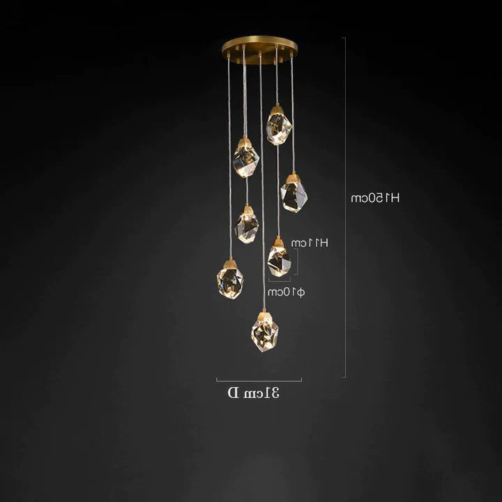 Alane Postmodern Crystal Multi-Lights Pendant Chandelier