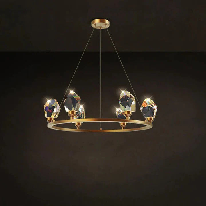 Alane Round Crystal Chandelier for Living Room Bedroom Dining Table