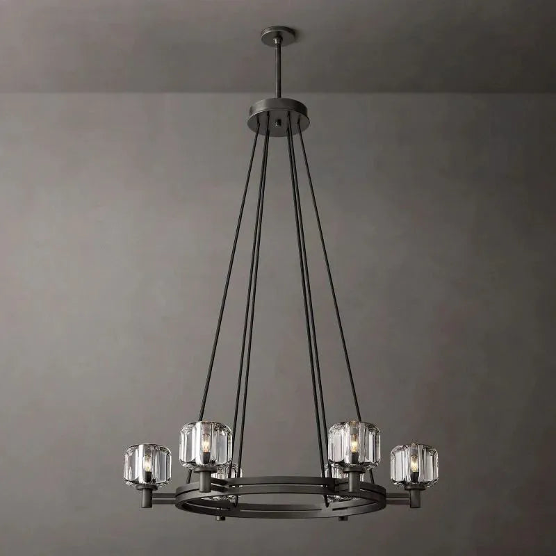 Demarety Round Chandelier 36" for Living Room, Bedroom, Dining Table