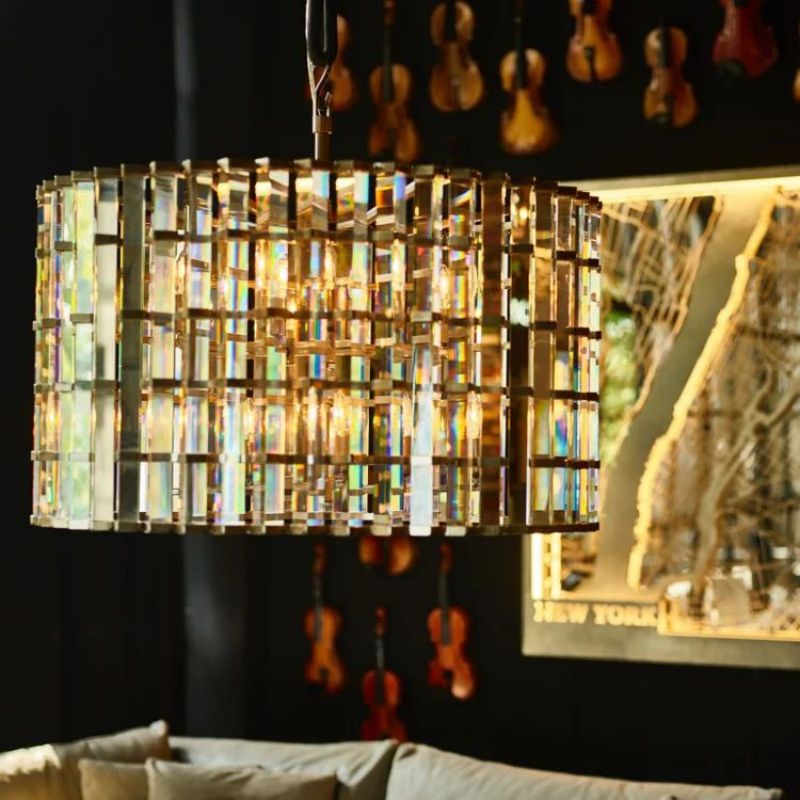 Night Rod Crystal Round Pendant