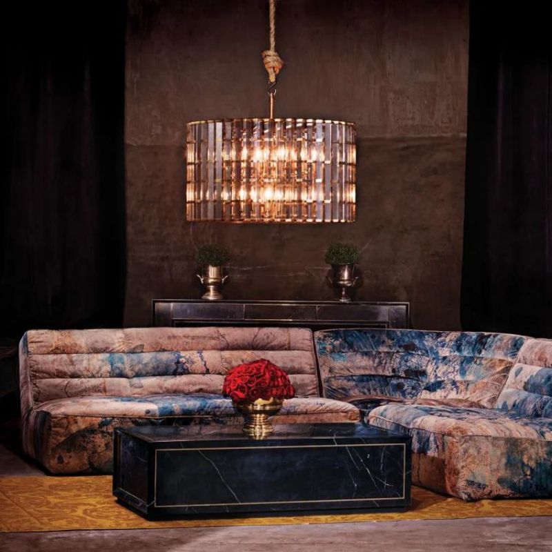 Night Rod Crystal Round Pendant