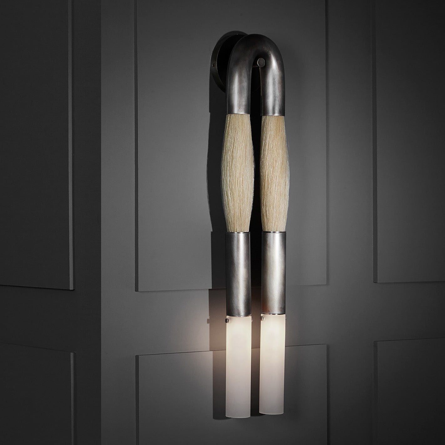 Double Head Antonia Horsehair Sconce