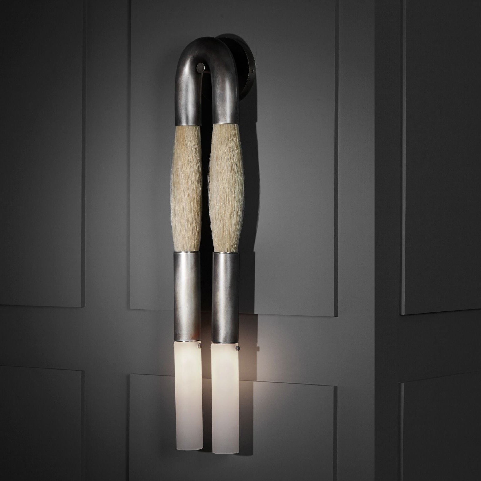 Double Head Antonia Horsehair Sconce