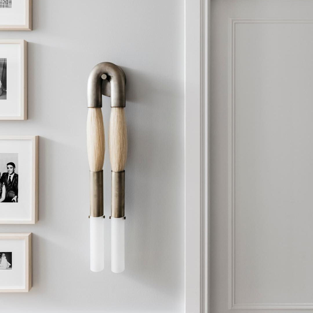 Double Head Antonia Horsehair Sconce