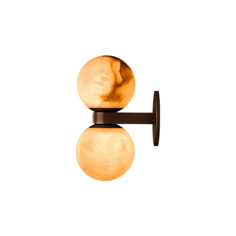 Dual Globe Alabaster Wall Lamp