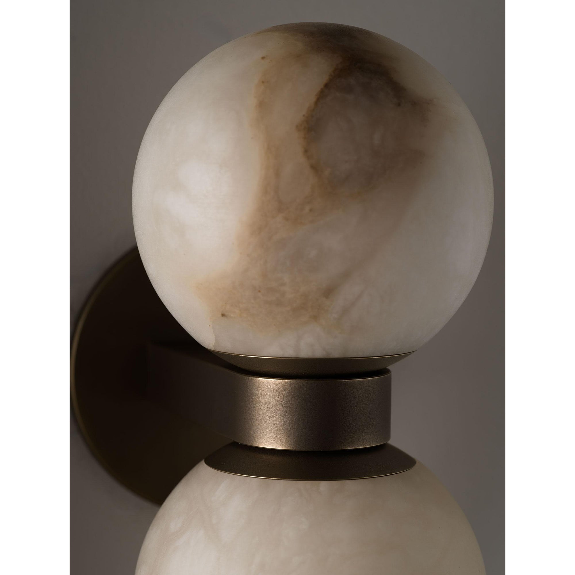 Dual Globe Alabaster Wall Lamp