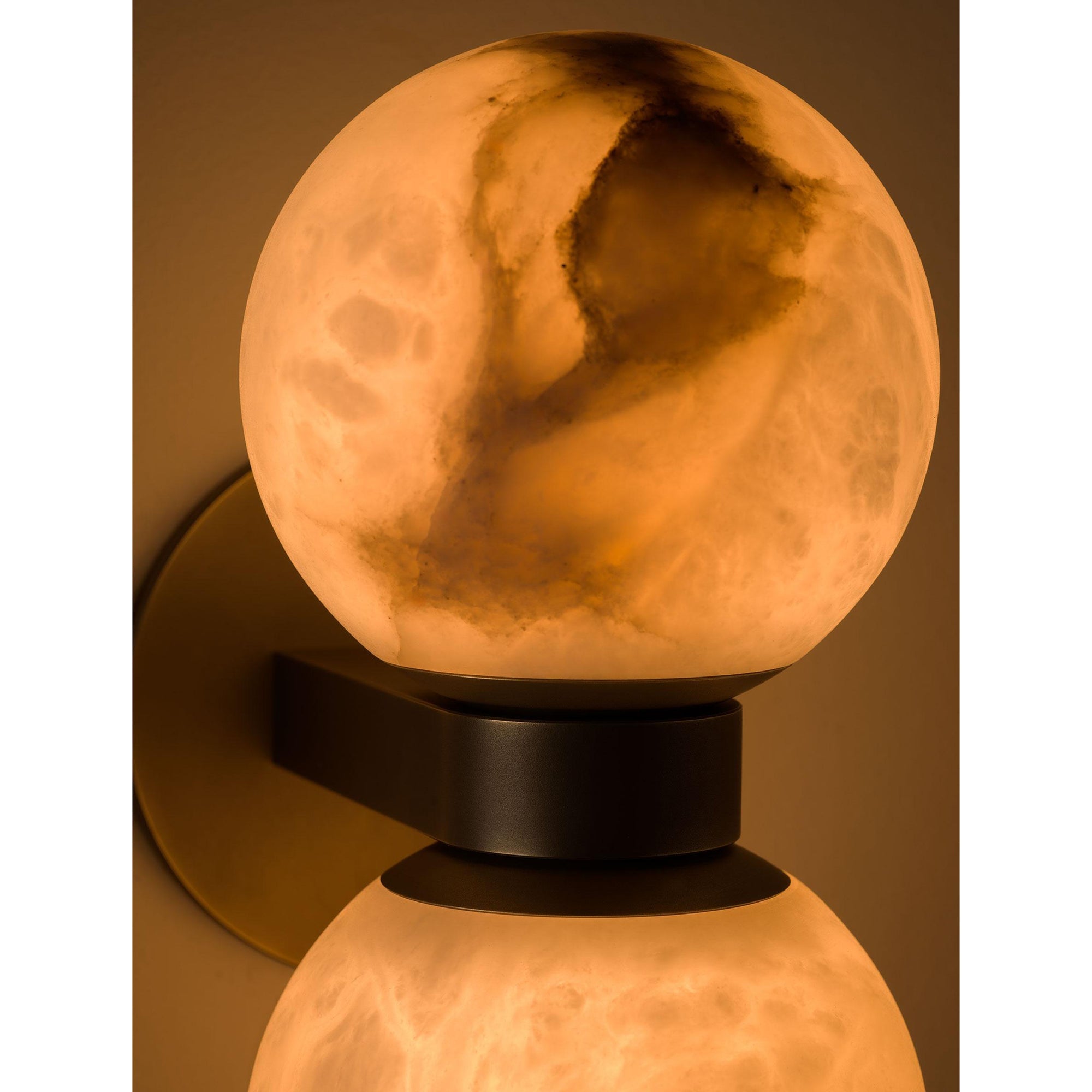 Dual Globe Alabaster Wall Lamp