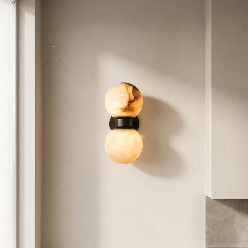 Dually Natural Stone Wall Sconce