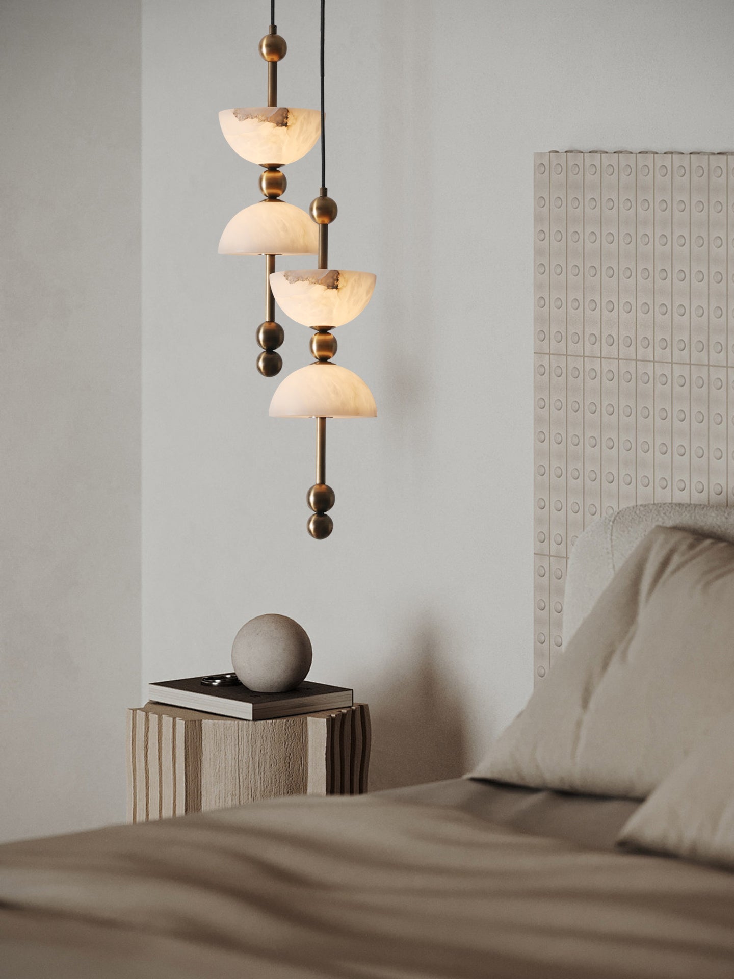 Duo Alabaster Pendant Lamp