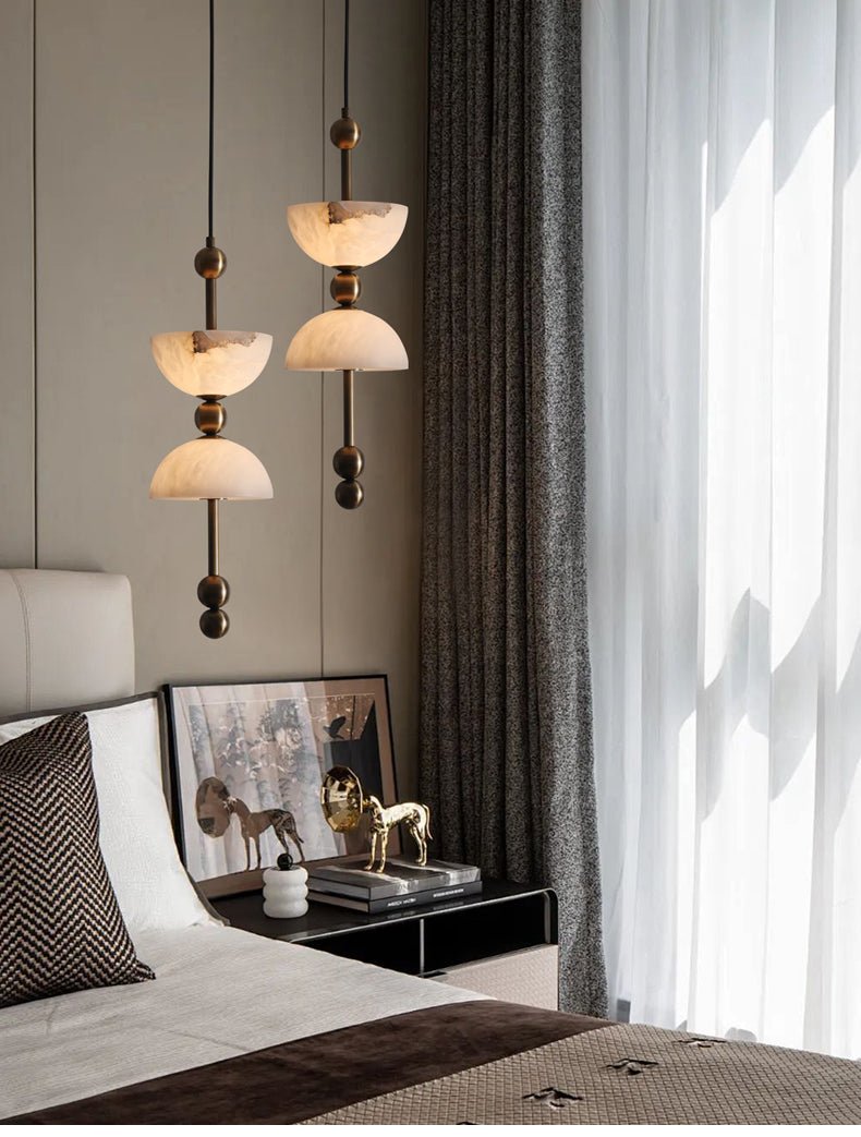 Duo Alabaster Pendant Lamp