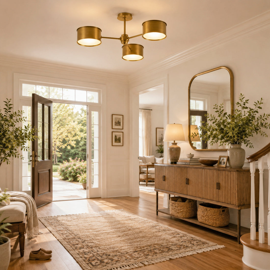 Tambour Metal Flush Mount