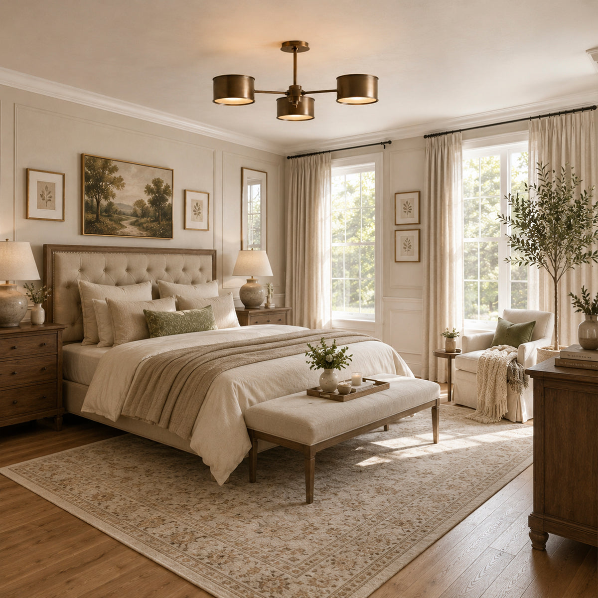 Tambour Metal Flush Mount