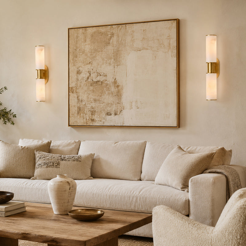 Aylan Double Sconce in Alabaster