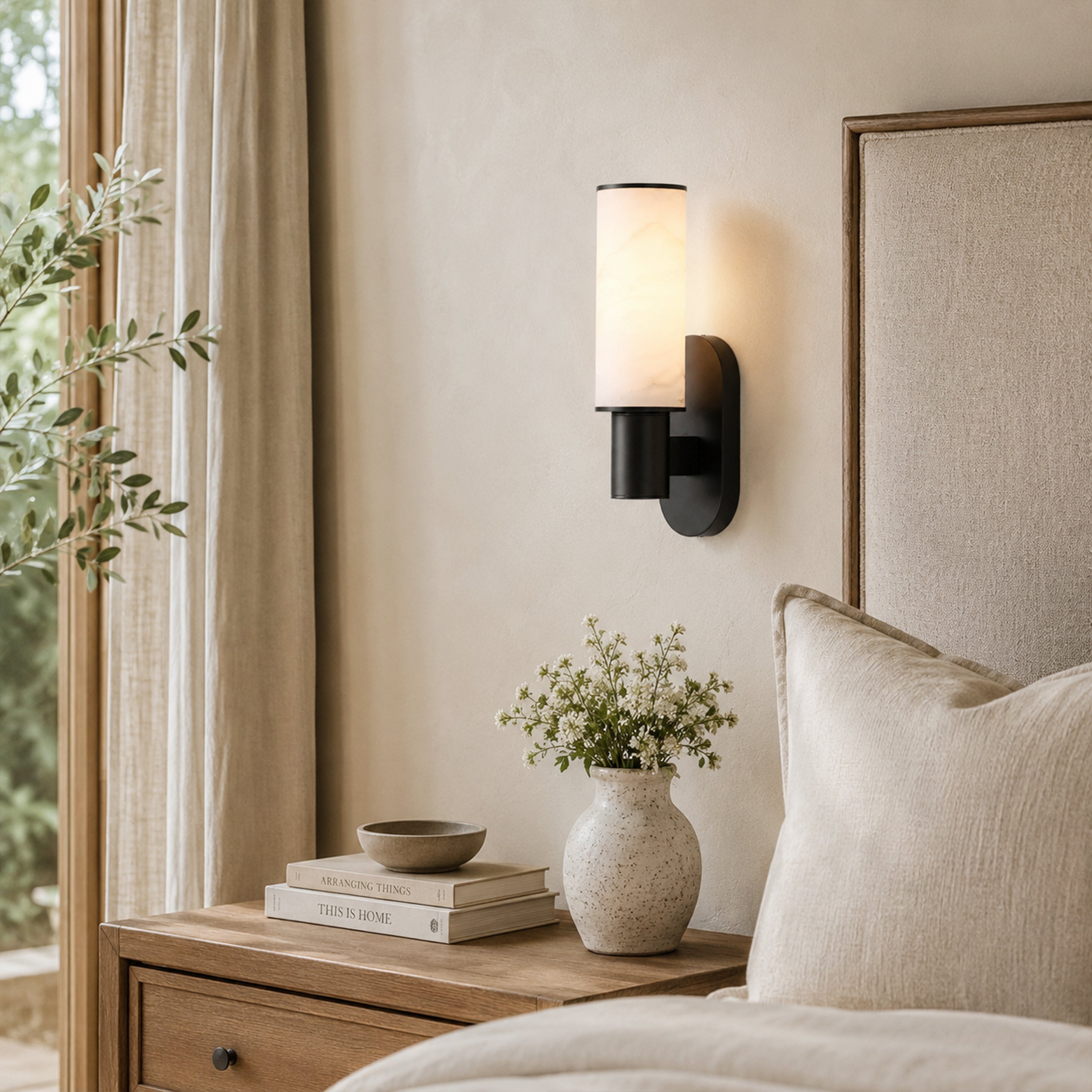 Aylan Sconce in Alabaster