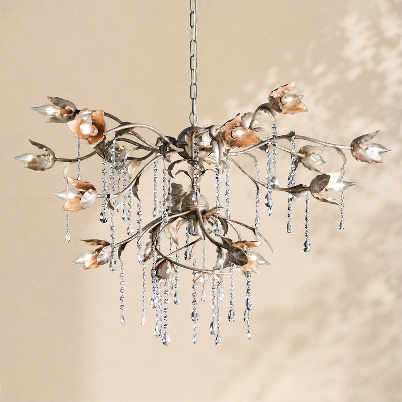 Gothic Viticcio Round Chandelier 40"-Silver