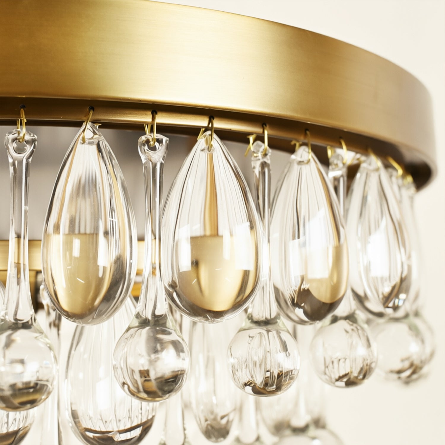 Handmade Art Crystal Glass Calira Modern Flush Mount