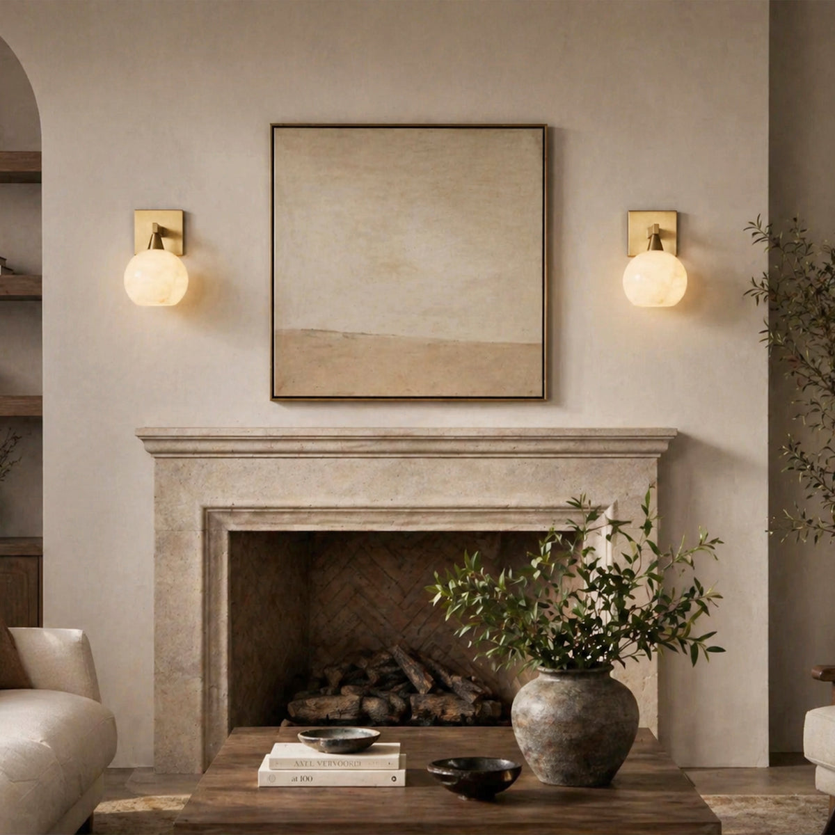 Aleka Alabaster Sconce