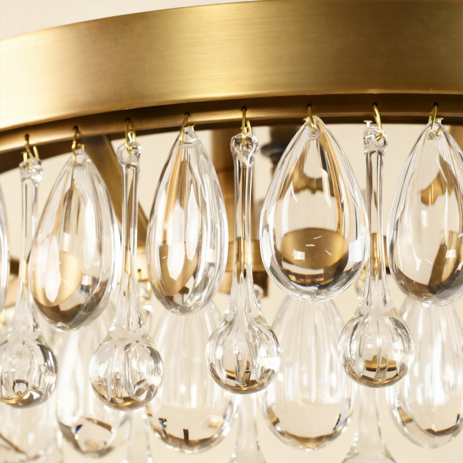 Handmade Art Crystal Glass Calira Modern Flush Mount