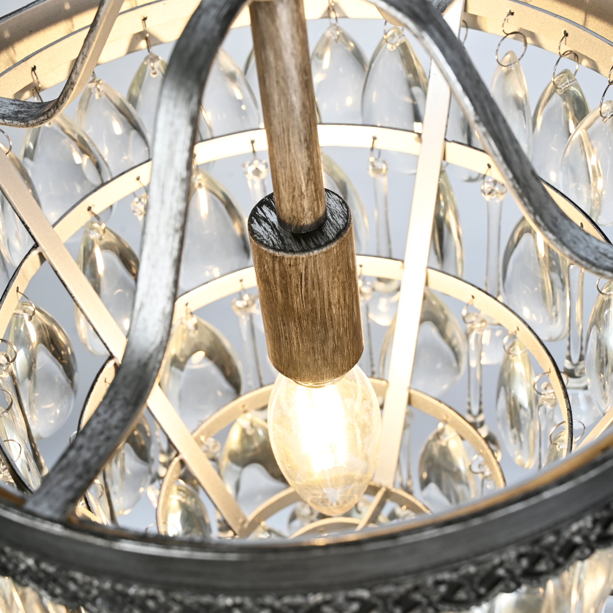 Handmade Art Crystal Glass Calira Chandelier