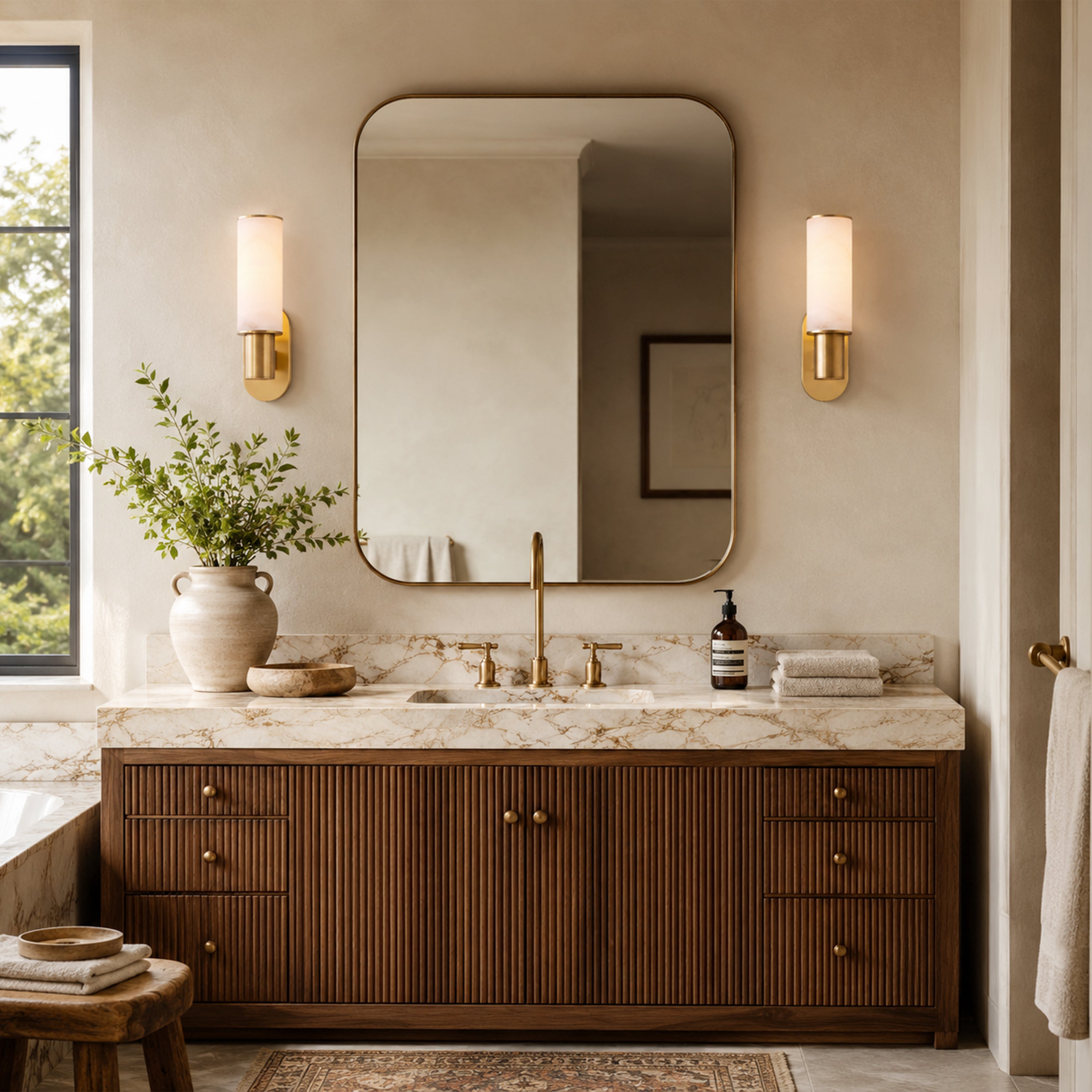 Aylan Sconce in Alabaster