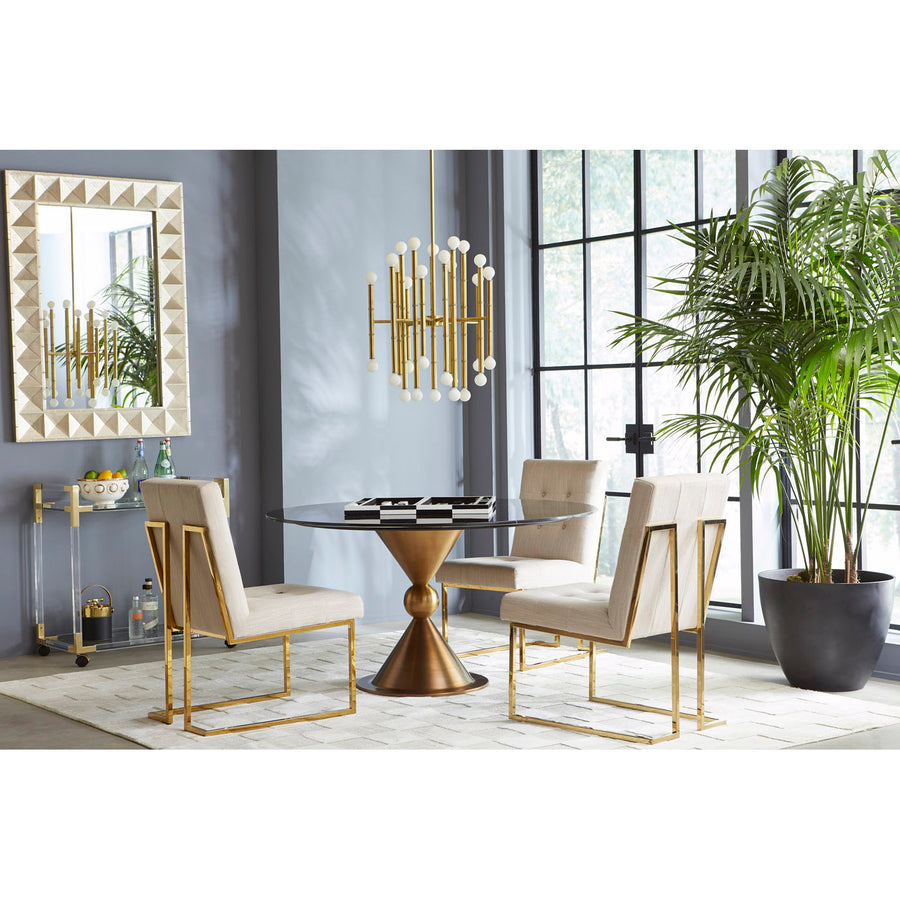 Bamboo Detail Brass Chandelier